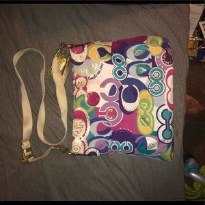 Coach crossbody fun colored bag